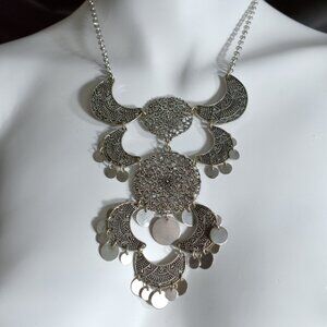 Express Silver Statement Necklace